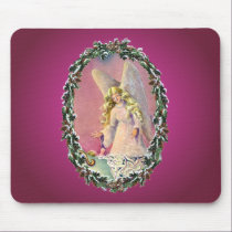 ANGEL, BABY & WREATH by SHARON SHARPE mousepads by sharonsharpe ANGEL, BABY & WREATH by SHARON SHARPE mousepads