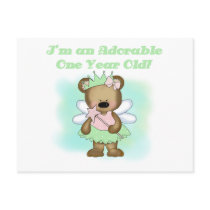 Angel Bear 1st Birthday Tshirts and Gifts postcards