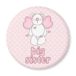 Angel Bear Big Sister Refrigerator Magnet
