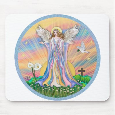 Angel Blessing Mouse Mats by heartsonggallery