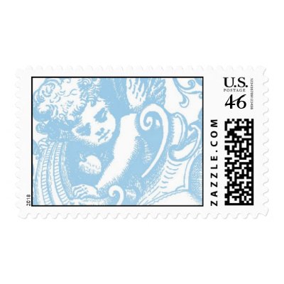 angel_blue by Ceci New York Postage Stamps