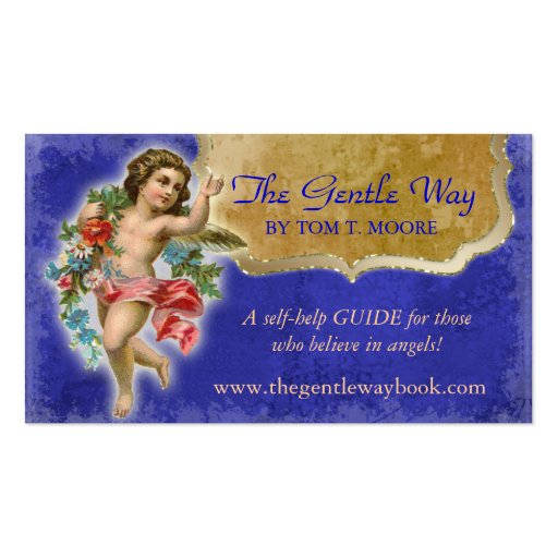 Angel Business Card Christian Spiritual Blue (front side)