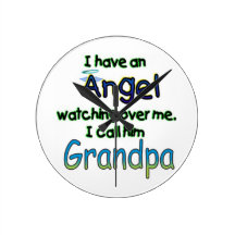 ANGEL CALLED GRANDPA WALL CLOCK