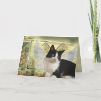 Angel Cat Card | With deepest Sympathy