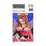 Angel Cat Christmas Postage by Ann Howard postage