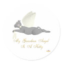 Angel Cat Dark Gray Yellow Roses Guardian Angel Ki stickers