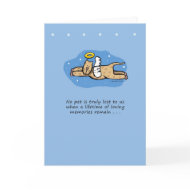 Angel Cat Memorial Sympathy card
