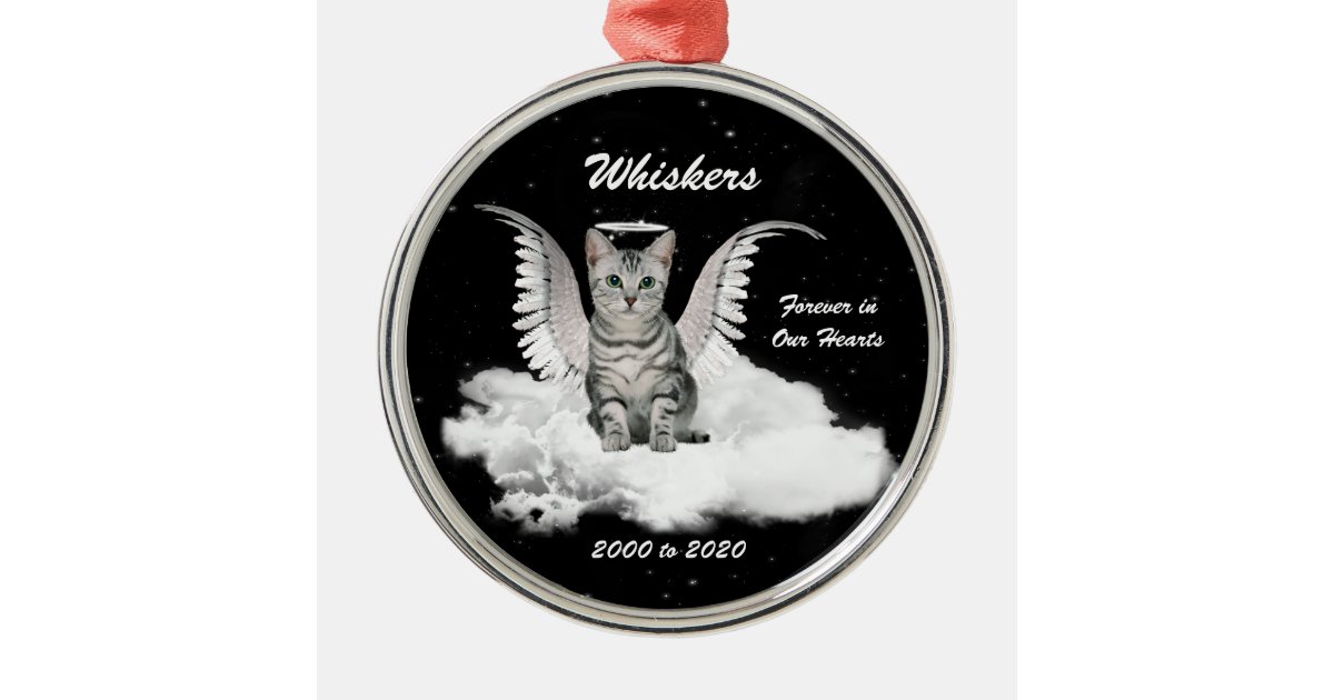 angel cat personalized memorial christmas ornament zazzle angel cat personalized memorial christmas ornament zazzle