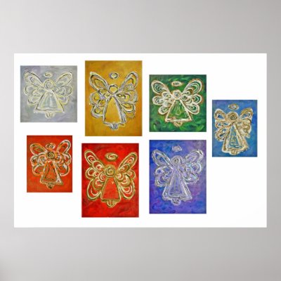 Angel Color Series Poster Art Print by donnabellasangels