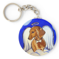 Angel Dachshund Key Chain