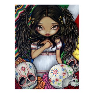 Angel de los Muertos Art Print day of the dead print