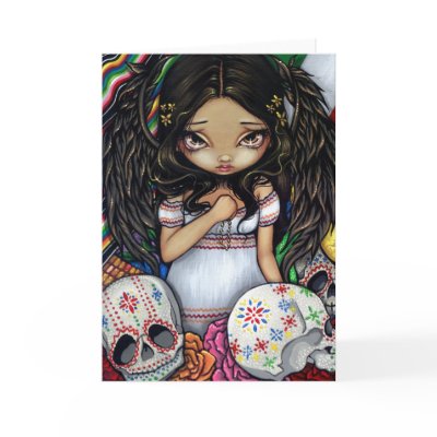 "Angel de los Muertos" Greeting Card by strangeling