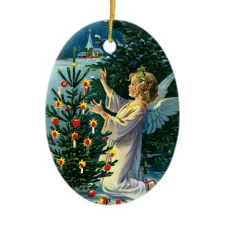 Angel Decorating Christmas Tree 2