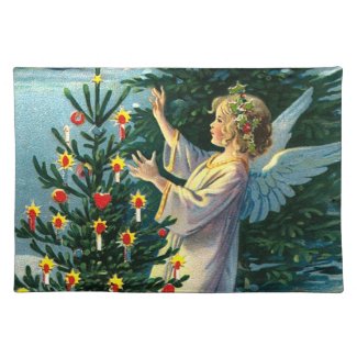 Angel Decorating Christmas Tree 2