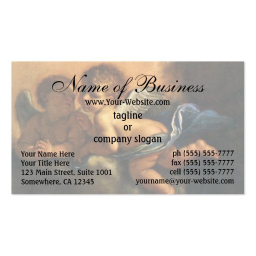 Angel detail, Patron Saints of Modena by Guercino Business Cards