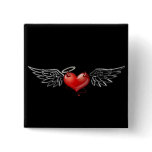 Angel devil background pinback buttons
