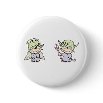 angel-devil!  Customizable! Pins