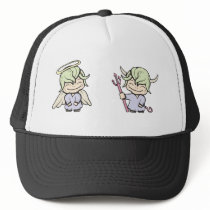 angel-devil!  Customizable! Mesh Hat