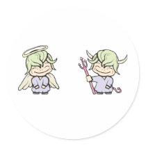 angel-devil!  Customizable! Stickers