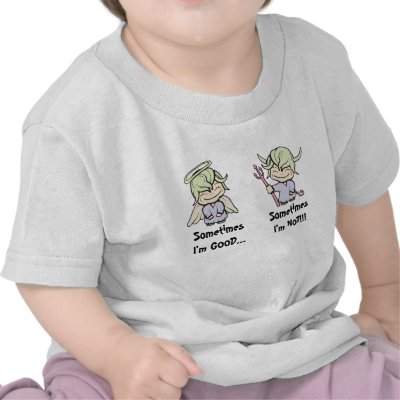 angel-devil!  Text baby-light T-shirts by Joee3030