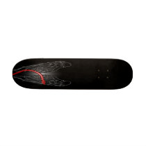 Angel &Devil-White Outline Wings&Devil Red Tail Skate Board