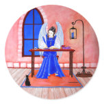 Angel Diary Round Sticker