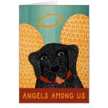 Angel Dog Black Angels among us Card