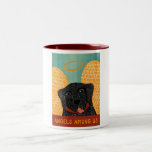 Angel Dog Black Angels Among Us Two-Tone Coffee Mug