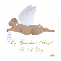 Angel Dog Brown Blue Roses Guardian Angel Dog posters
