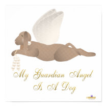 Angel Dog Brown Orange Roses Guardian Angel Dog posters