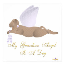 Angel Dog Brown Purple Roses Guardian Angel Dog posters