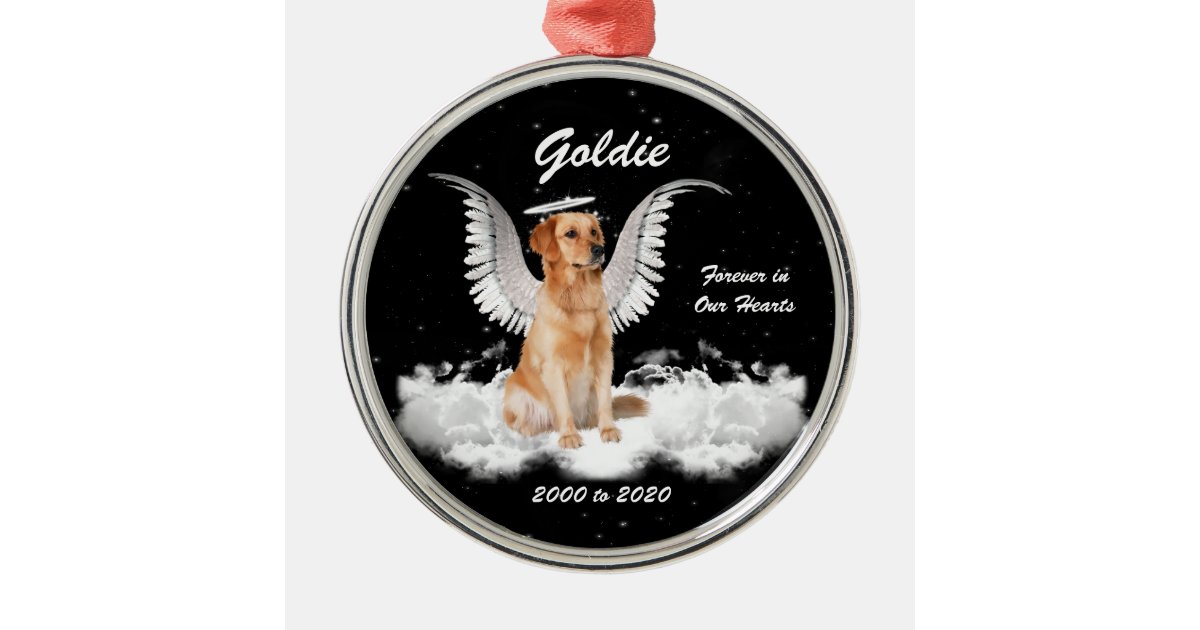 Angel Dog Personalized Memorial Christmas Ornament Zazzle