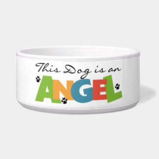 Angel Dog Pet Dish Pet Food Bowl