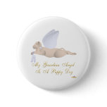 Angel Dog Tan Blue Roses Guardian Angel Puppy Dog Pins
