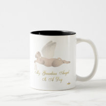 Angel Dog Tan Orange Roses Guardian Angel Dog Mug