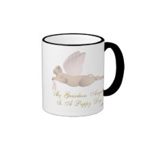 Angel Dog Tan Pink Roses Guardian Angel Puppy Dog Coffee Mug