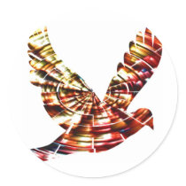 Angel Dove - Sparkling Red Cosmic Energy stickers by doonagiri Angel Dove - Sparkling Red Cosmic Energy stickers