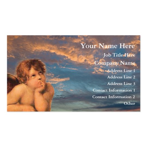 Angel Dreaming Business Card (front side)