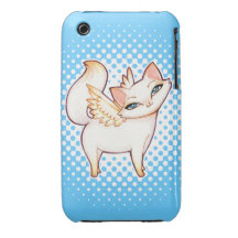 Angel Fairy White Persian Cat Custom iPhone 4 Case