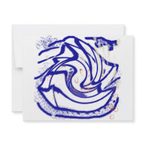 angel fish swirl invitations