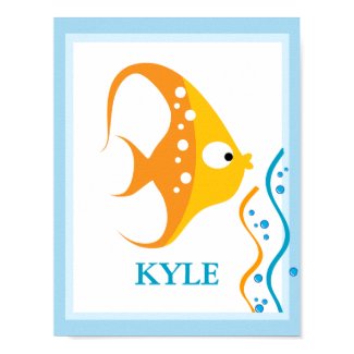 ANGEL FISH Under the Sea CUSTOM NAME PRINT print