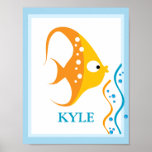 ANGEL FISH Under the Sea CUSTOM NAME PRINT posters
