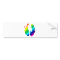 Angel Flying Wings-Rainbow Bumper Stickers