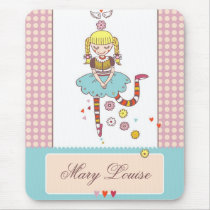 Angel Girl (Blond) Custom Name Mousepad mousepads