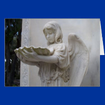 Angel Girl Historic Bonaventure Savannah GA Card by ScenicEarthStudios Angel Girl Historic Bonaventure Savannah GA Card