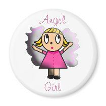 Angel Girl magnets by Perlyyyy Angel Girl magnets