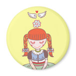 Angel Girl (Redhead) magnets