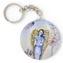 Angel gold keychains