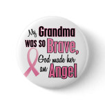 Angel GRANDMA Breast Cancer T-Shirts & Apparel Pinback Button