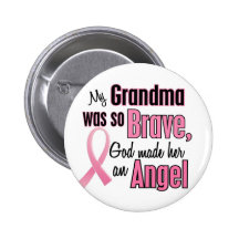 Angel GRANDMA Breast Cancer T-Shirts & Apparel Pinback Button